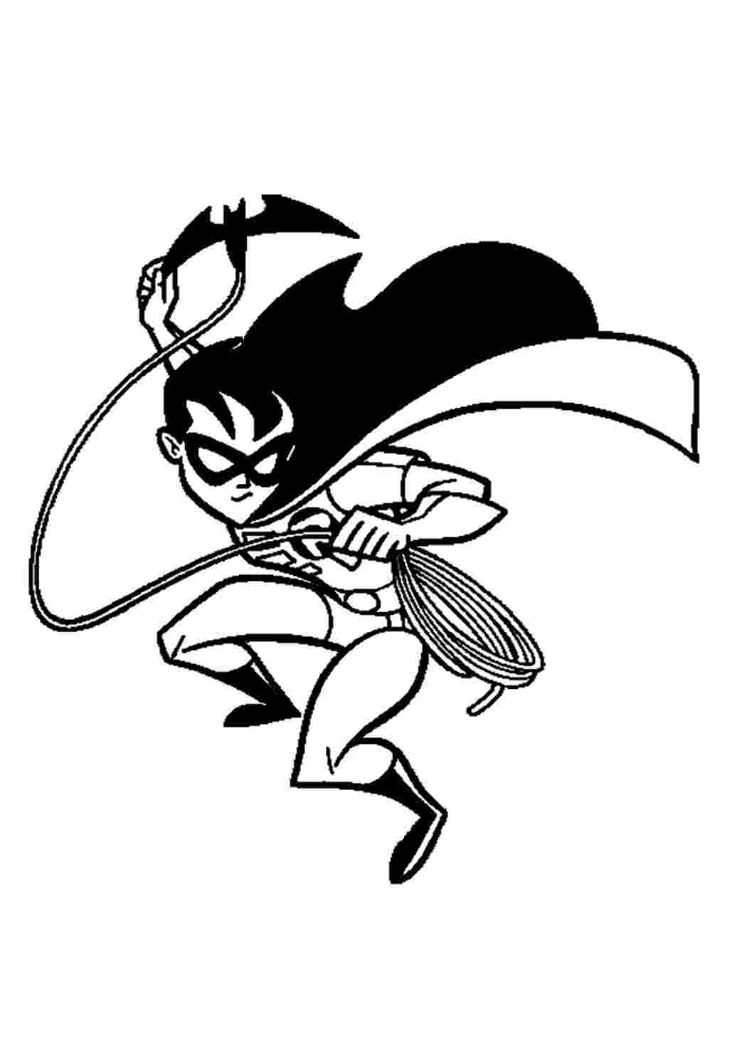 Робин Раскраски завантажити та роздрукувати безкоштовно