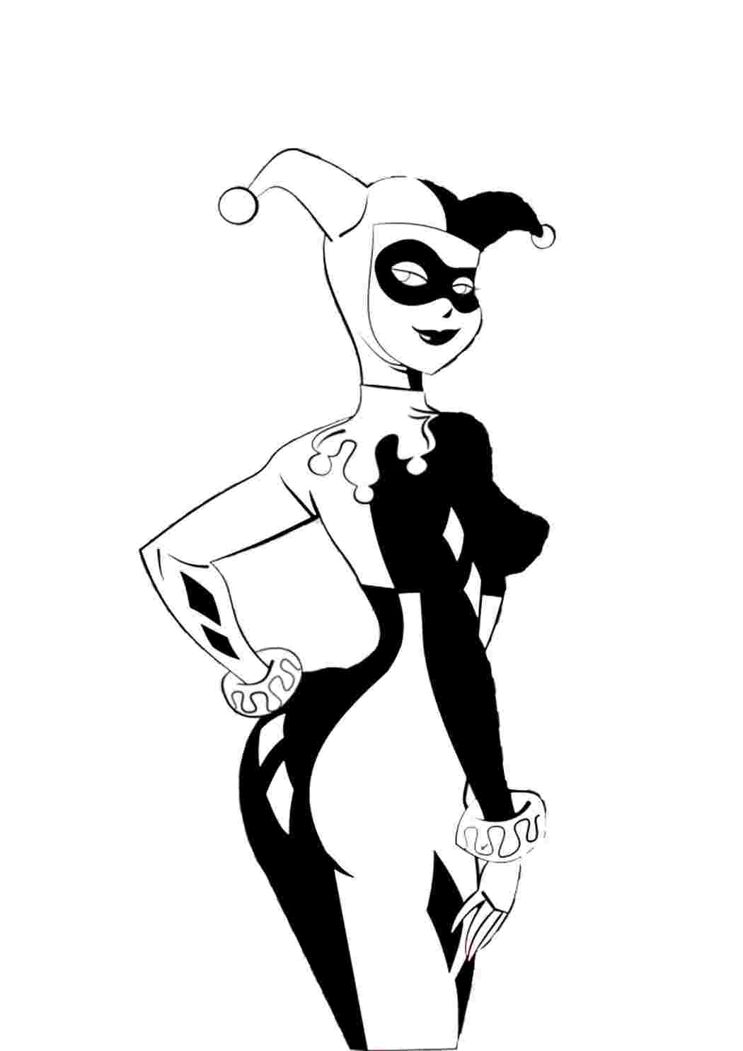 Харлі Квін розмальовки завантажити та роздрукувати безкоштовно