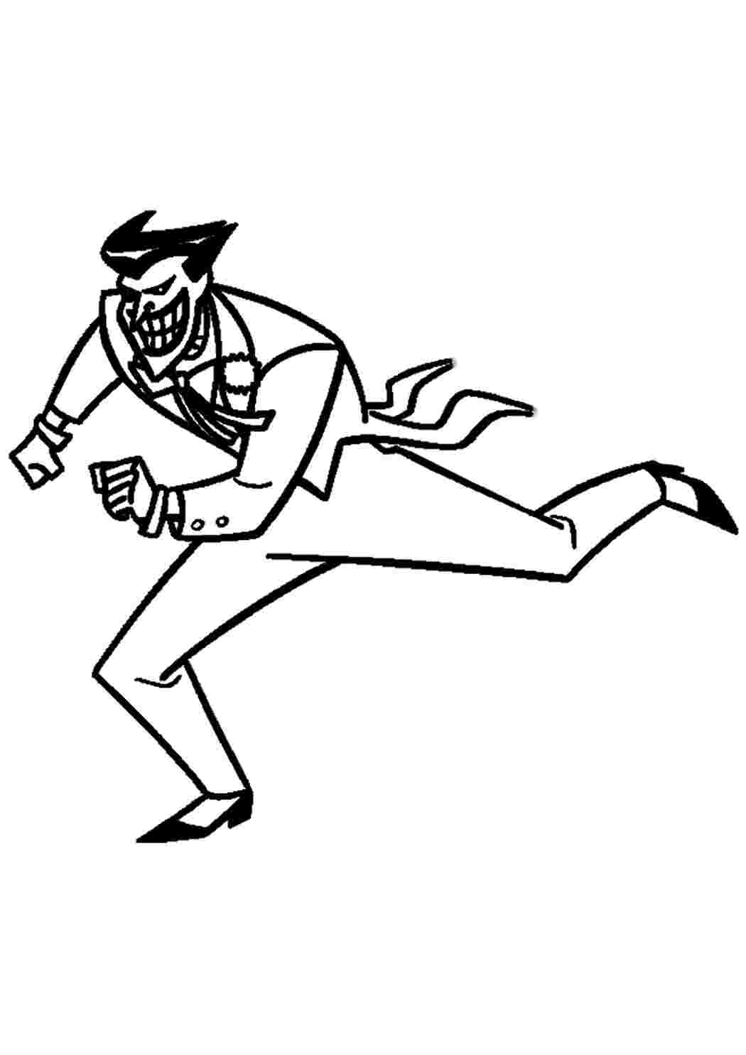 Джокер злий персонаж Розфарбувати та роздрукувати безкоштовно