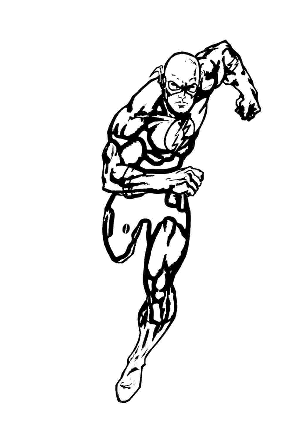 Флеш біжить на допомогу Завантажте та роздрукуйте розмальовки безкоштовно