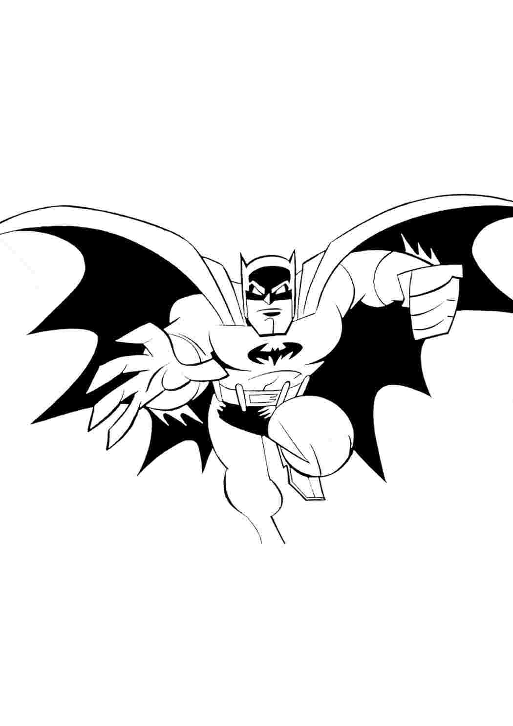 Бетмен розмальовки завантажити та роздрукувати безкоштовно
