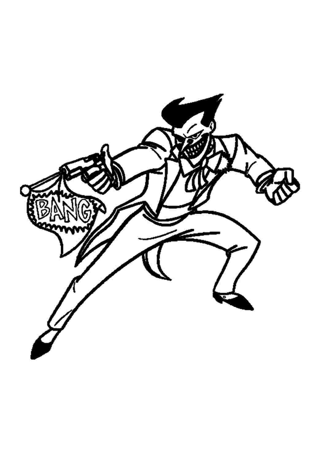 Розфарбування Джокера Розфарбування завантажити та роздрукувати безкоштовно