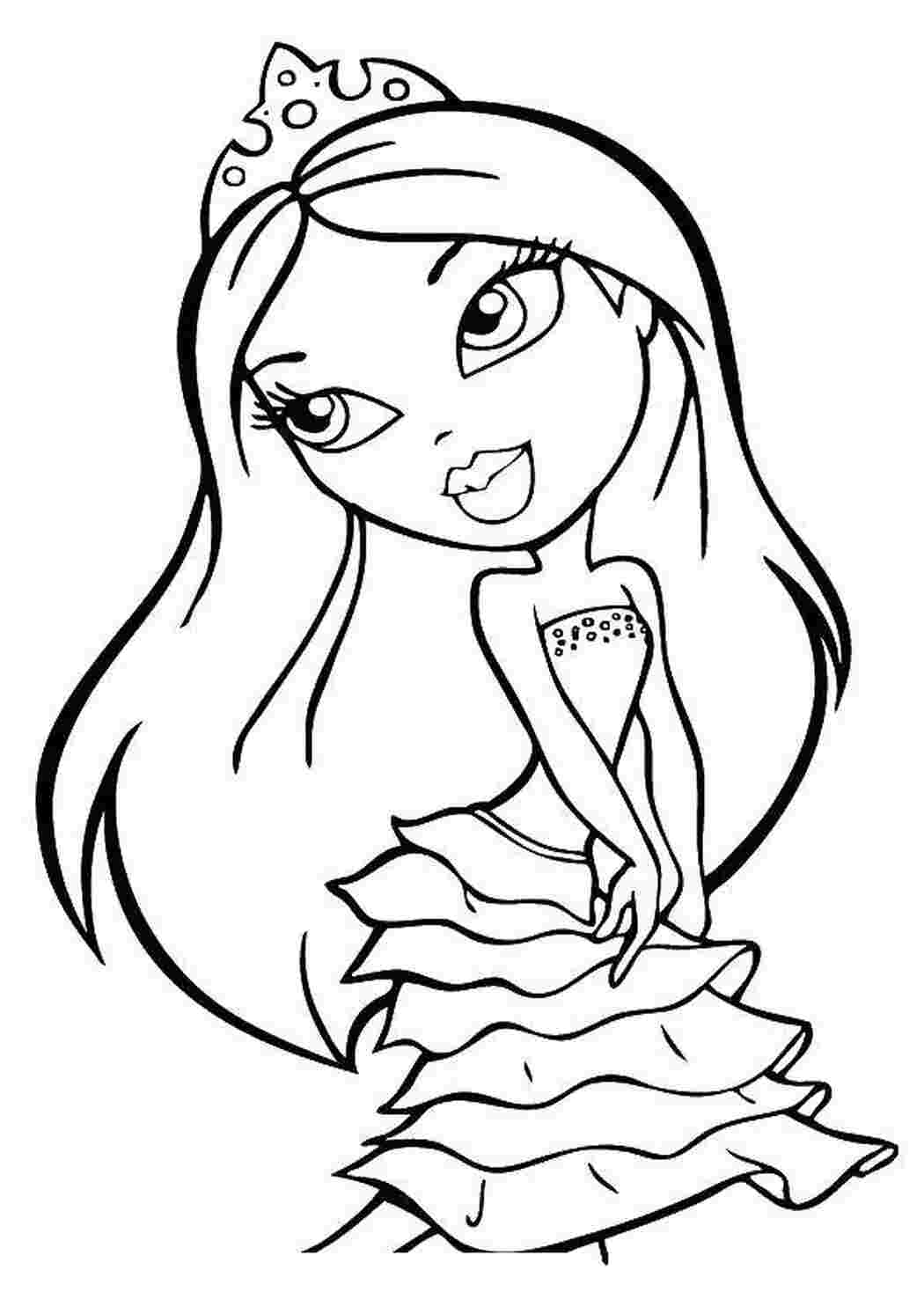 Раскраска Ляльки Bratz у короні