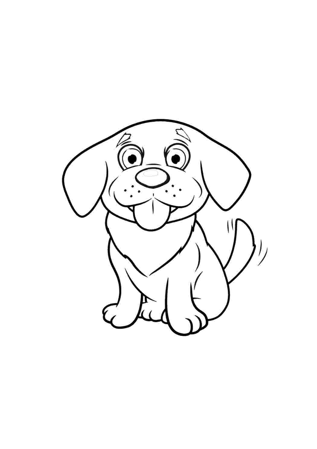 Раскраска Гарні розмальовки Собачка з мультфільму