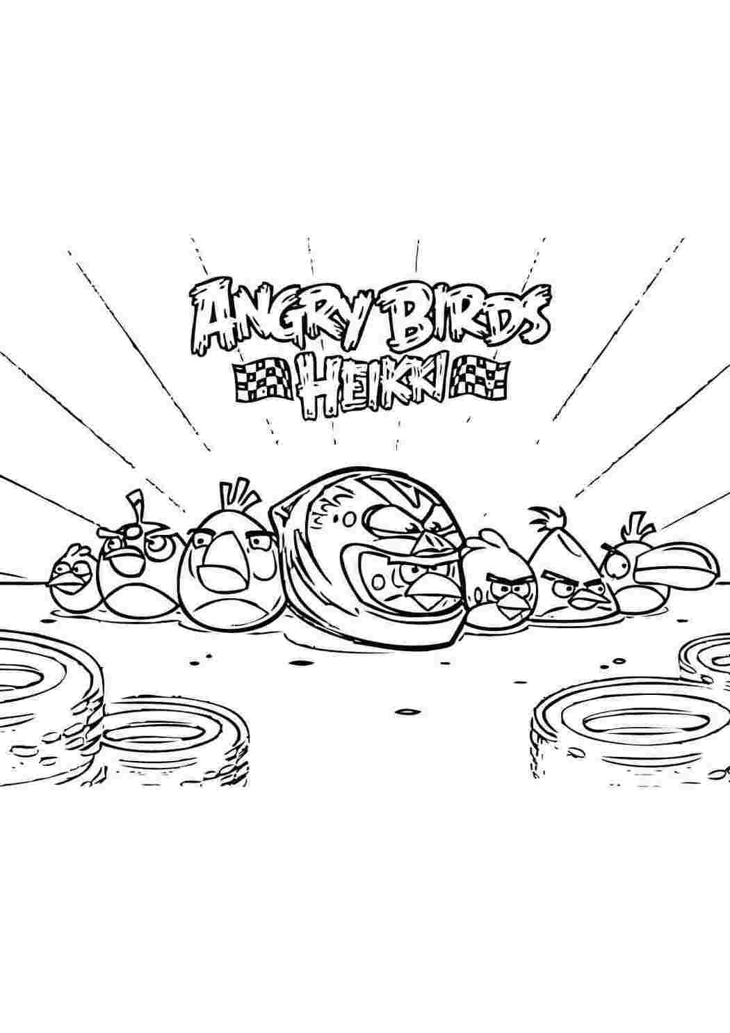 Раскраска Круті розмальовки Angry Birds Розмальовки злі пташки Розмальовки за мультфільмом та іграми про Angry Birds