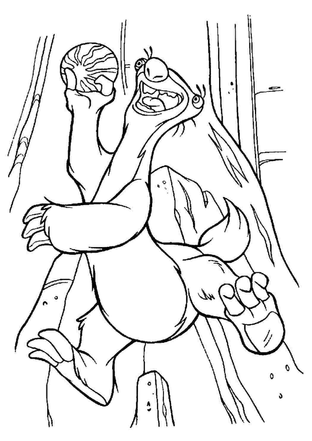 Раскраска Сиднеїський лінивець зловив кавун