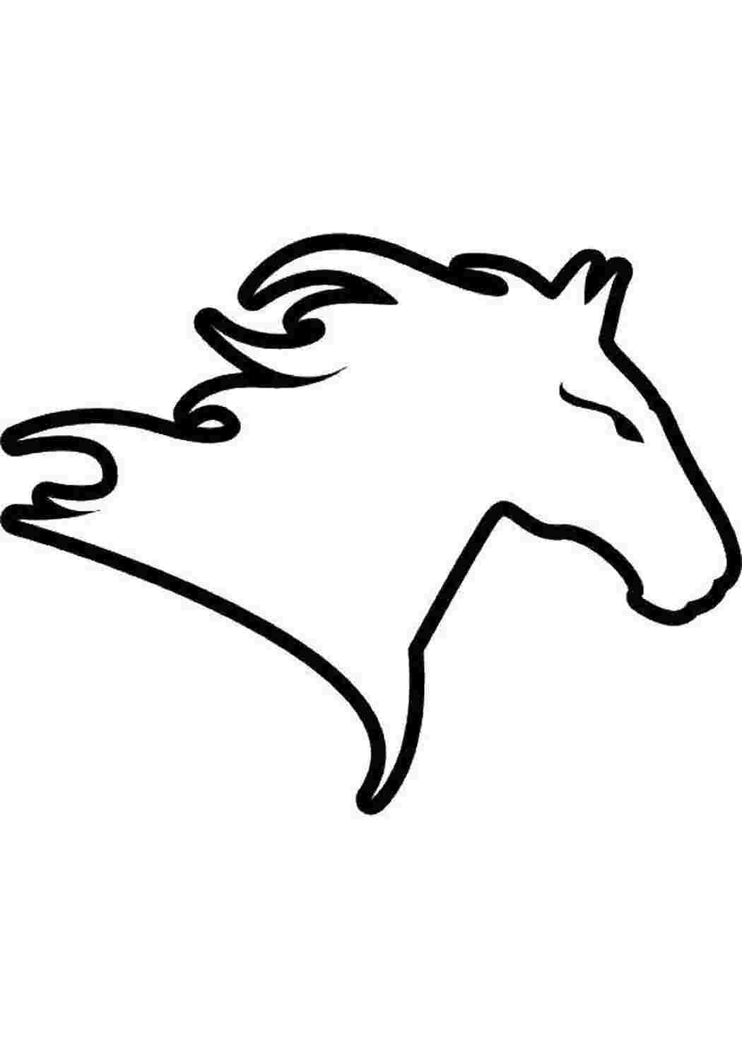 Раскраска Контур коня