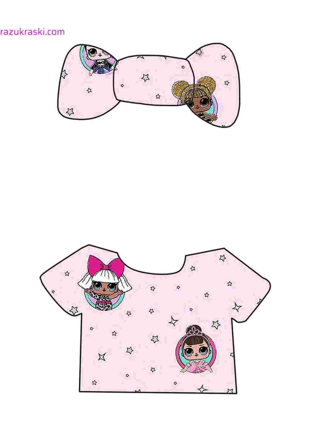 Раскраска Гарні розмальовки Розфарбування Одяг для Лалафанфан Одяг з ляльками LOL для Лалафанфан