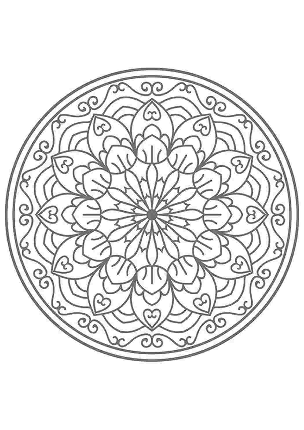 Раскраска Розфарбовування мандала