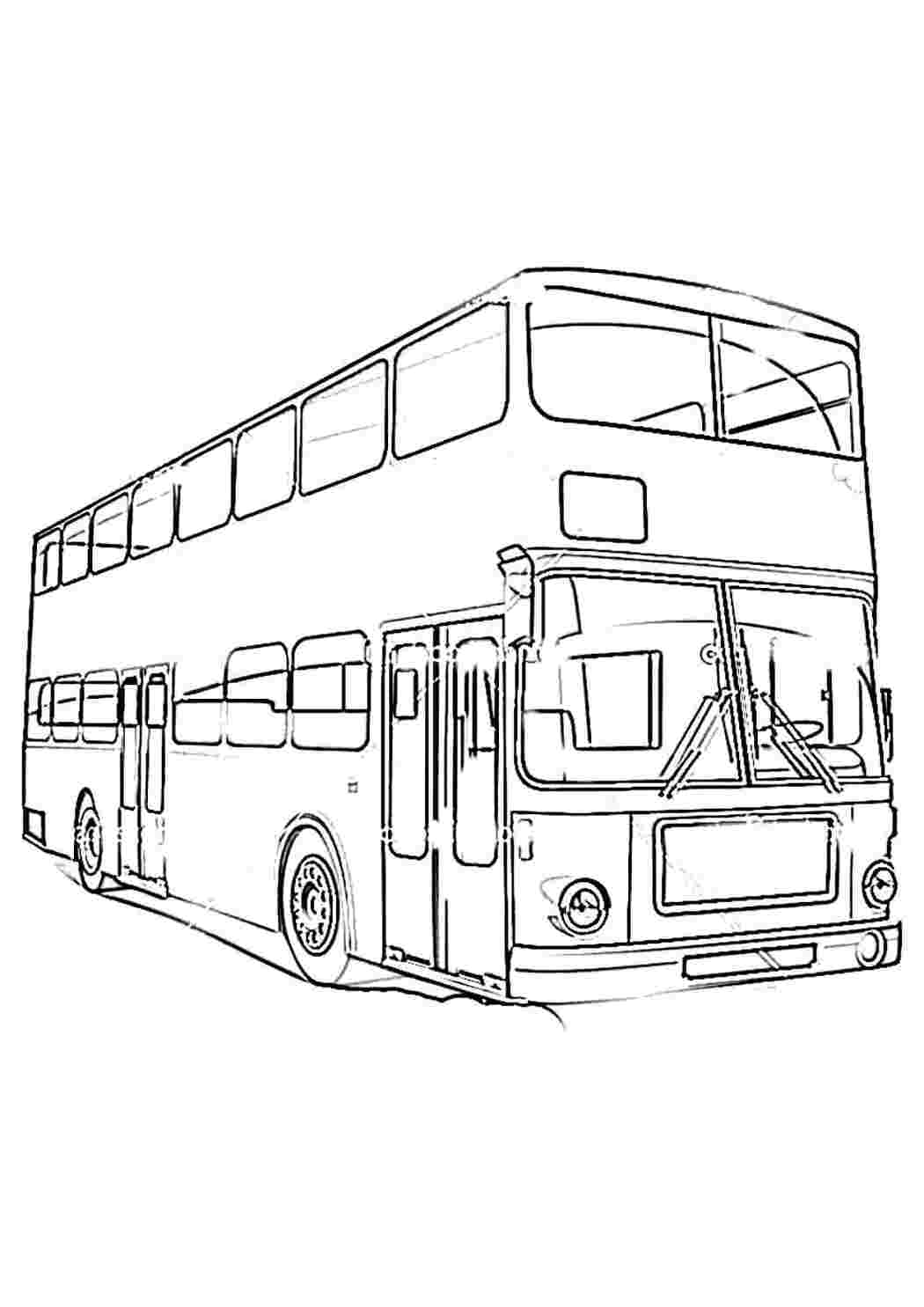 Раскраска Розфарбування автобус