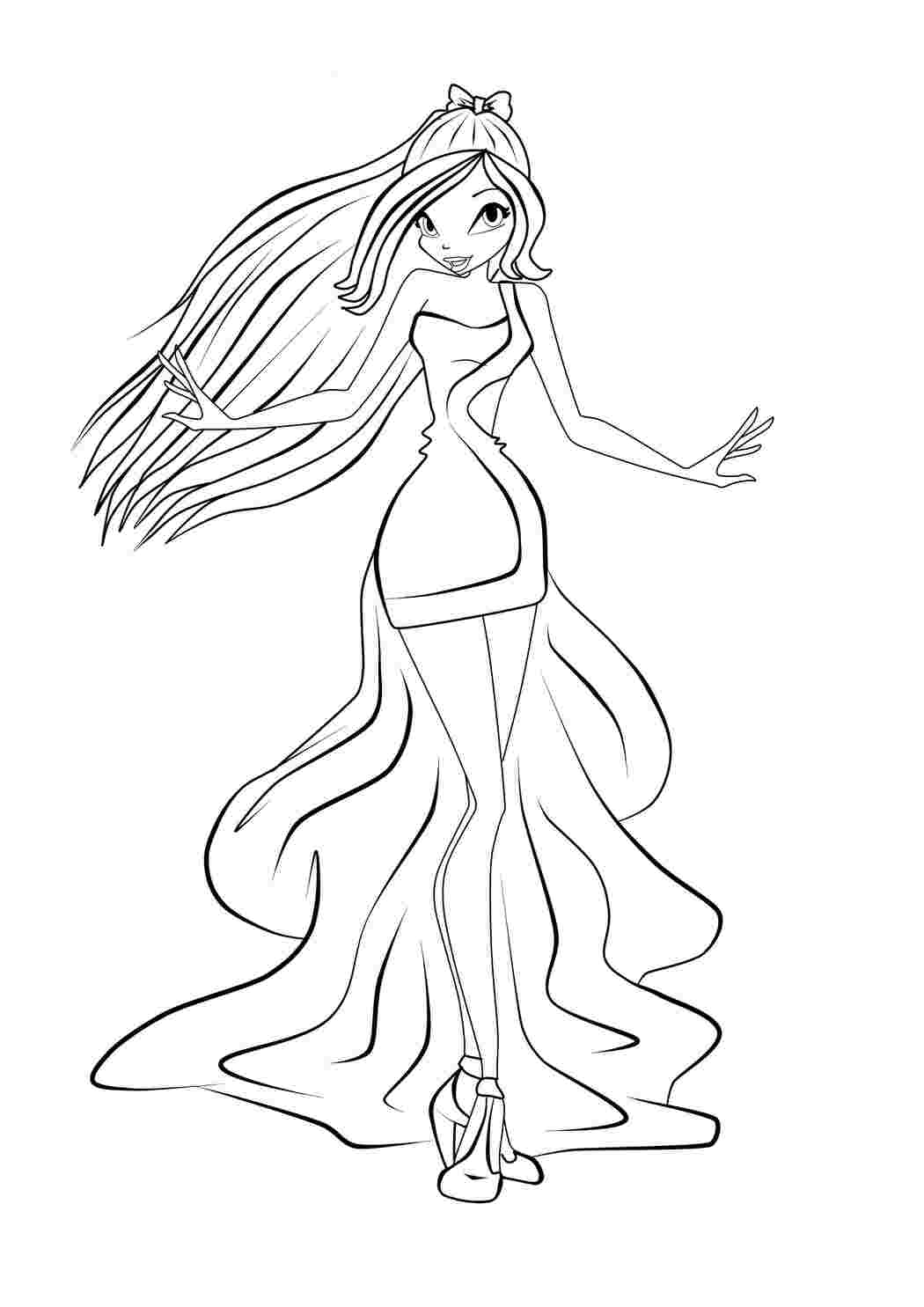 Раскраска Фея з мультфільму Winx