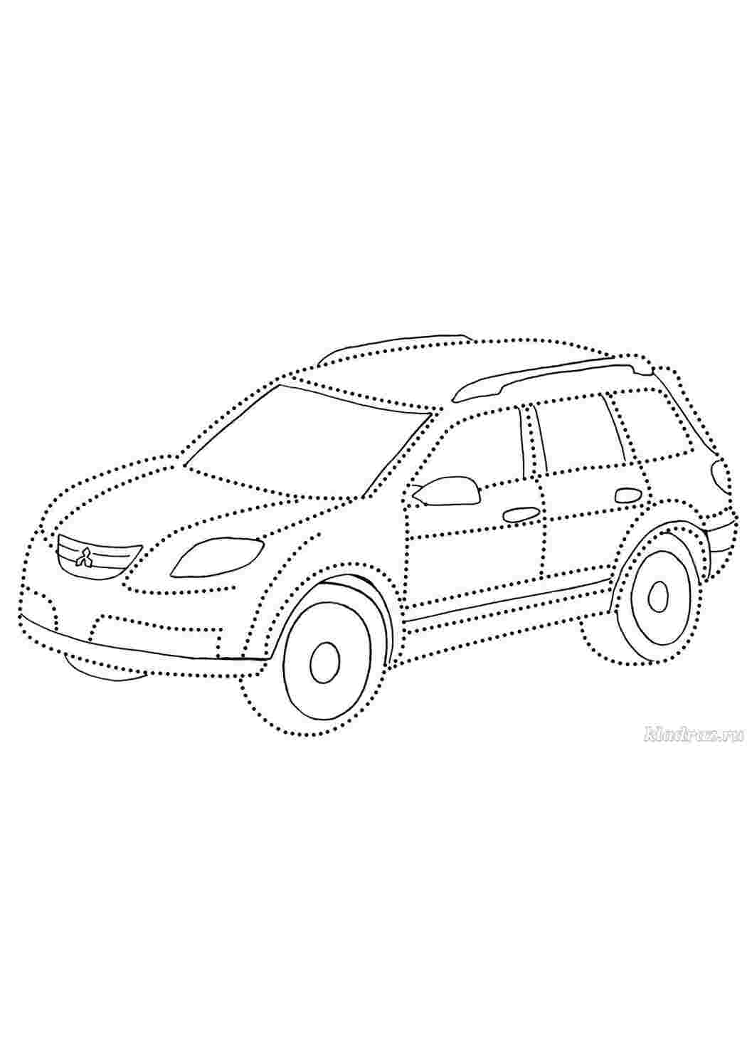 Раскраска Розфарбування Автомобіль Міцубісі розмальовки розмальовки по лініях