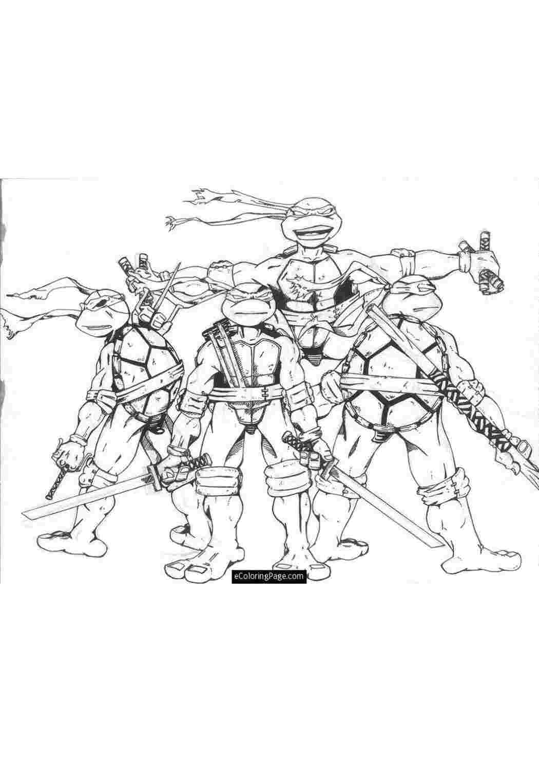 Раскраска Ніндзя черепаха