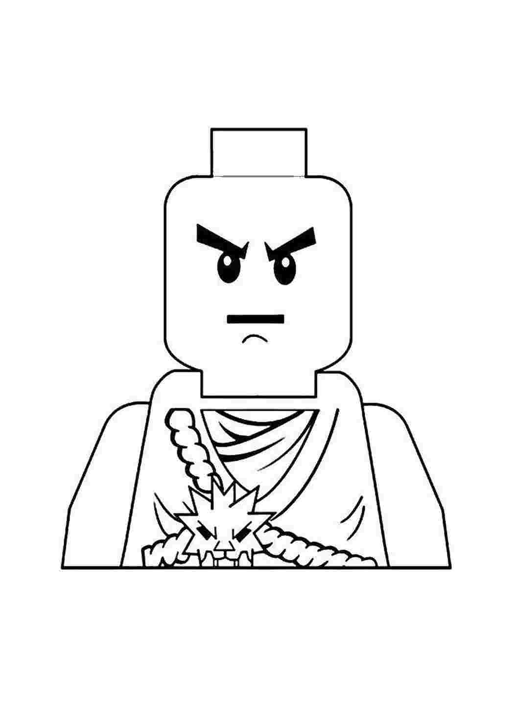 Раскраска Ніндзя з конструктора Лего