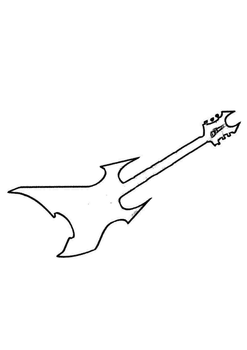 Раскраска Контур гітари