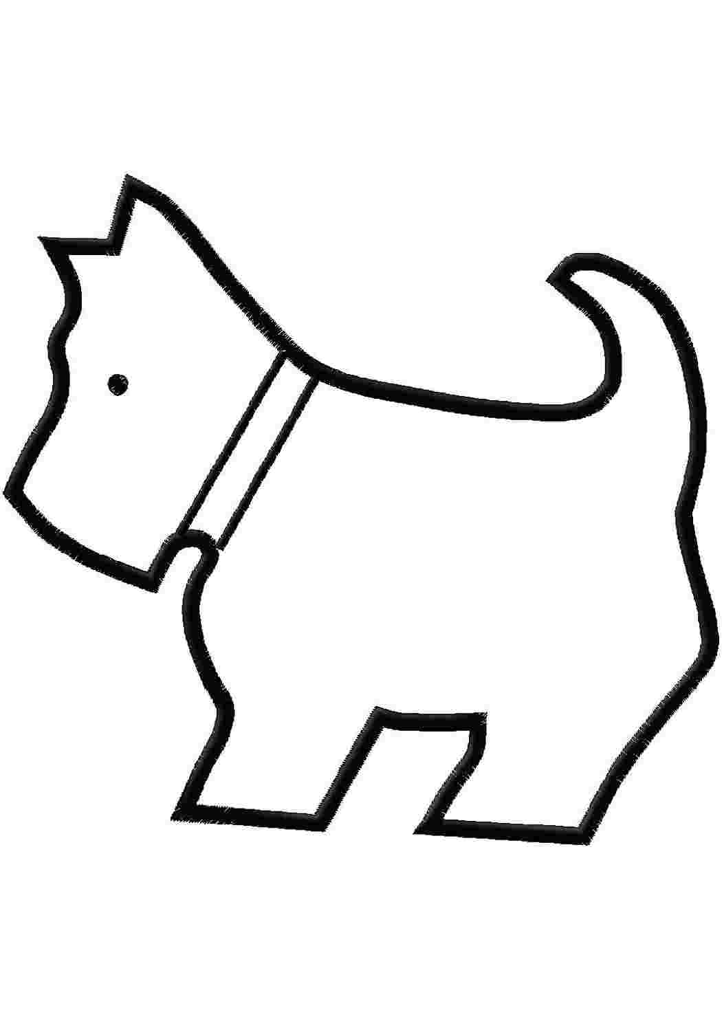 Раскраска Контур собаки