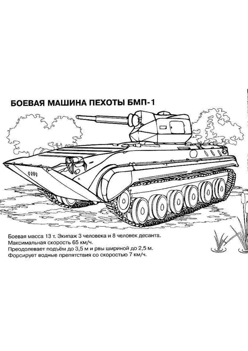 Раскраска Танк