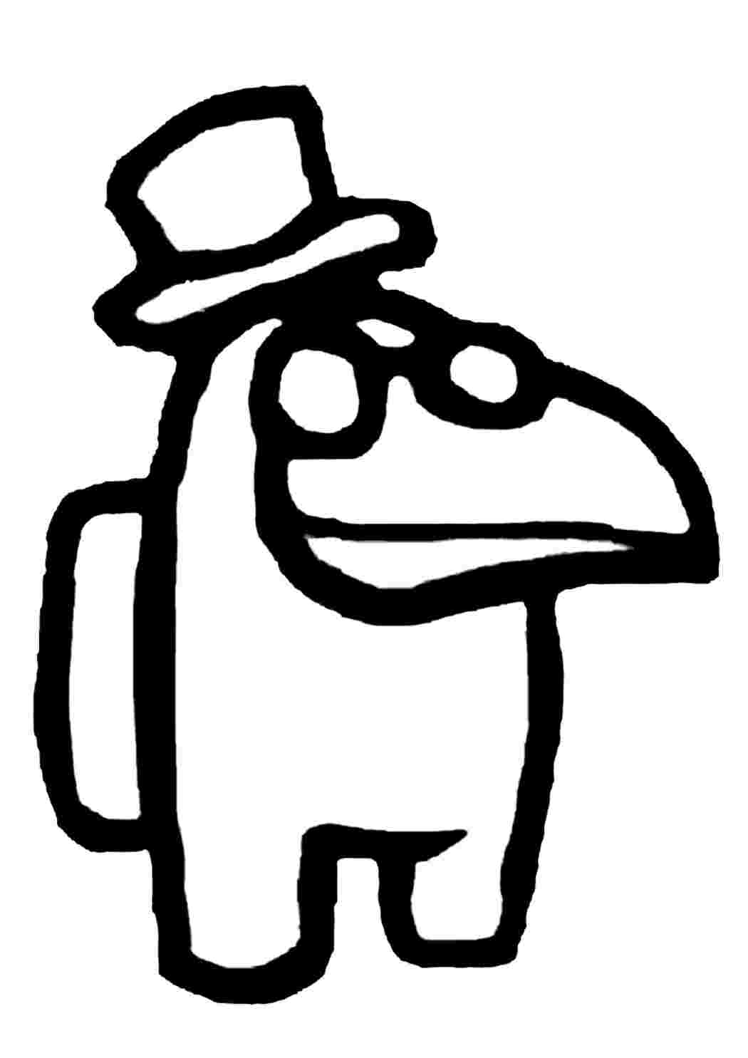 Раскраска Гарні розмальовки Персонаж із дзьобом ворона