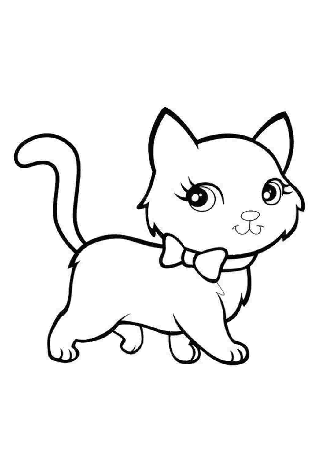 Раскраска кошка розмальовка