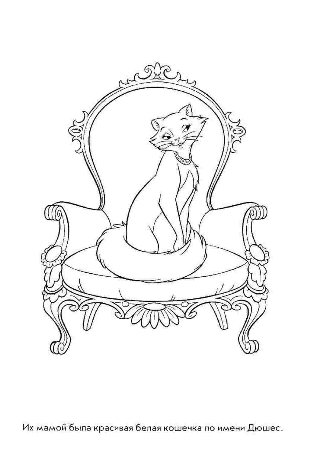 Раскраска Кошечка дюшес