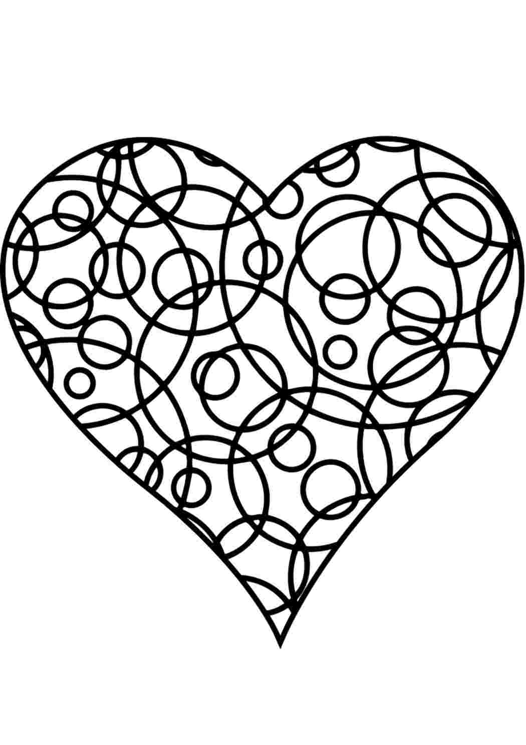 Раскраска Гарні розмальовки Гарні візерунки всередині серця