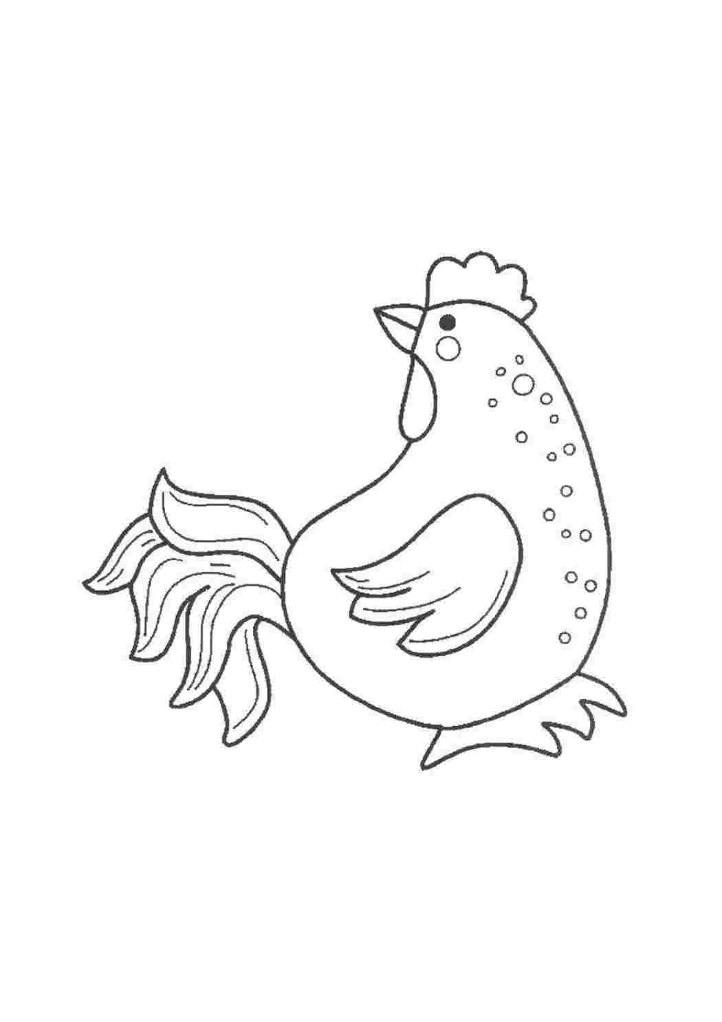 Раскраска Куриця