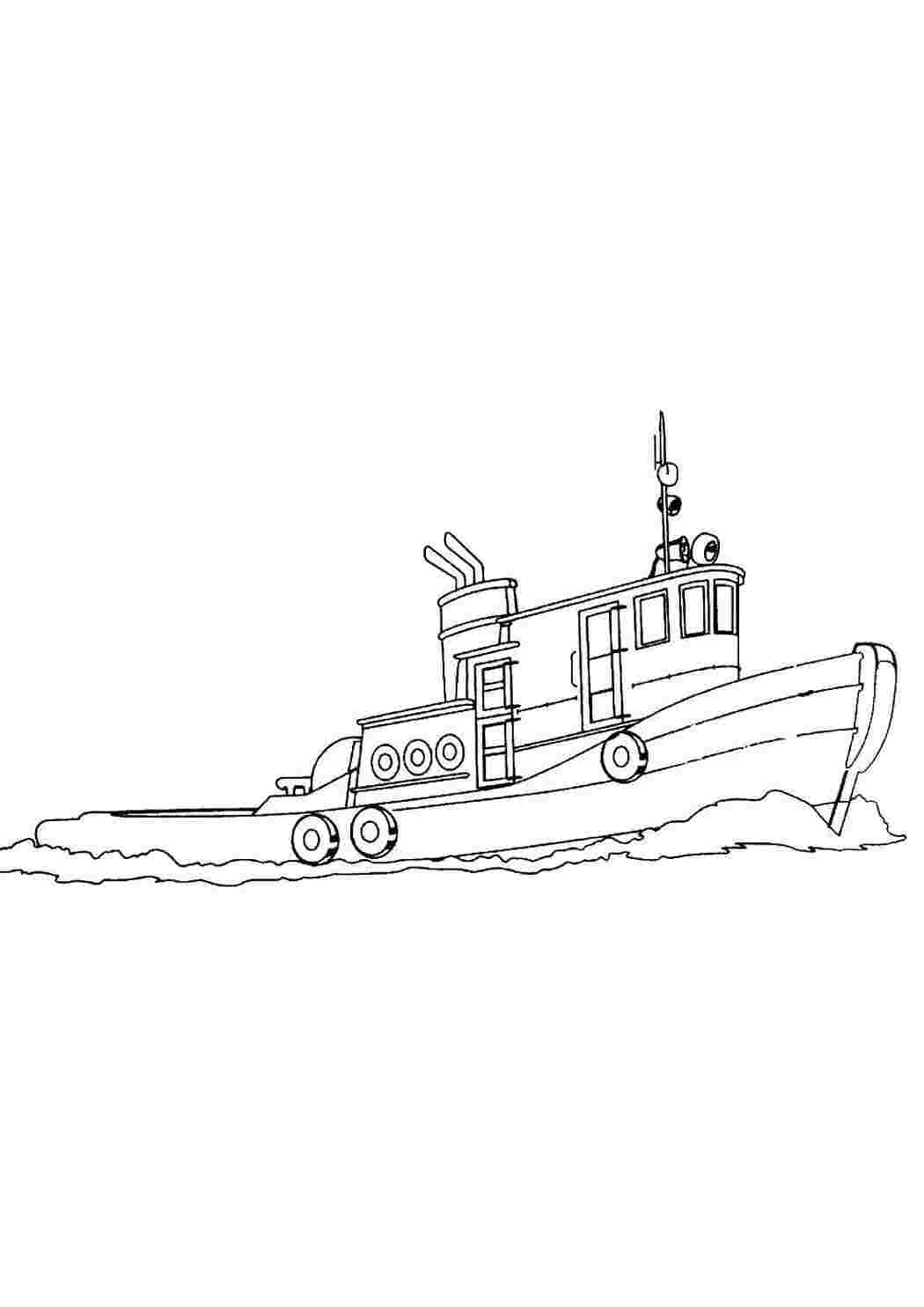 Раскраска Корабель у морі