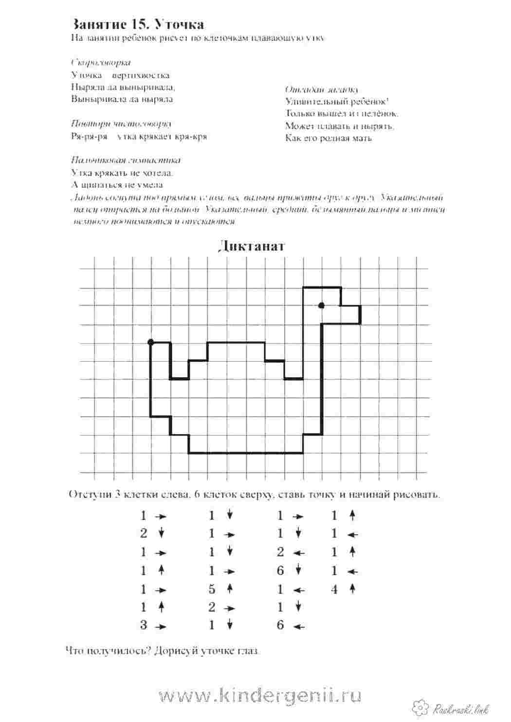 Раскраска Качка