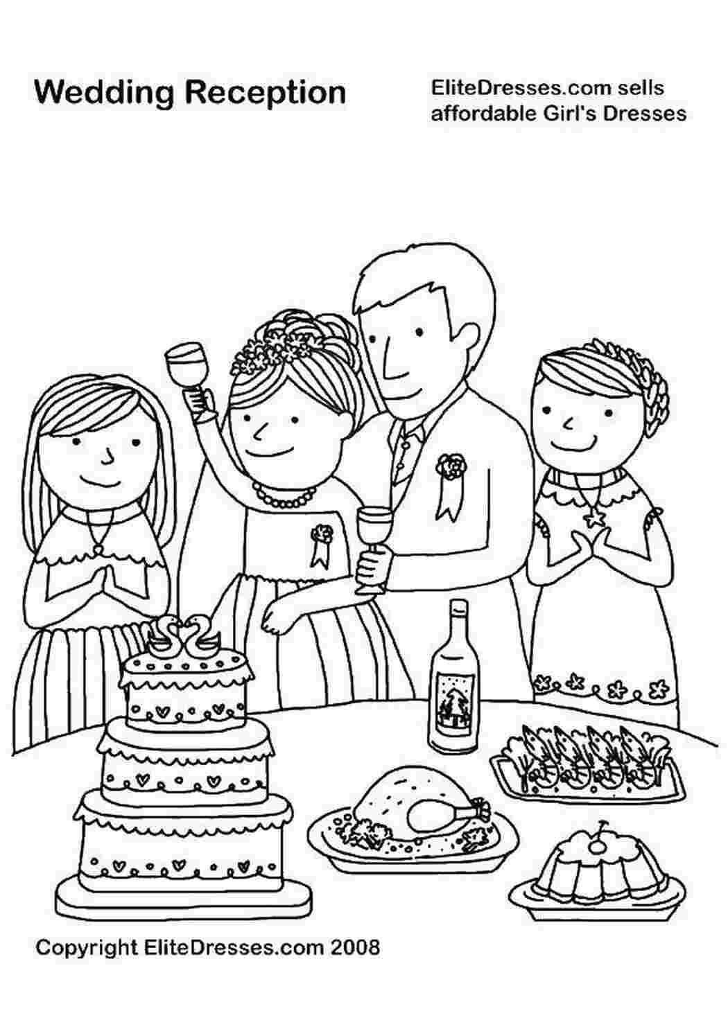 Раскраска Весільна церемонія