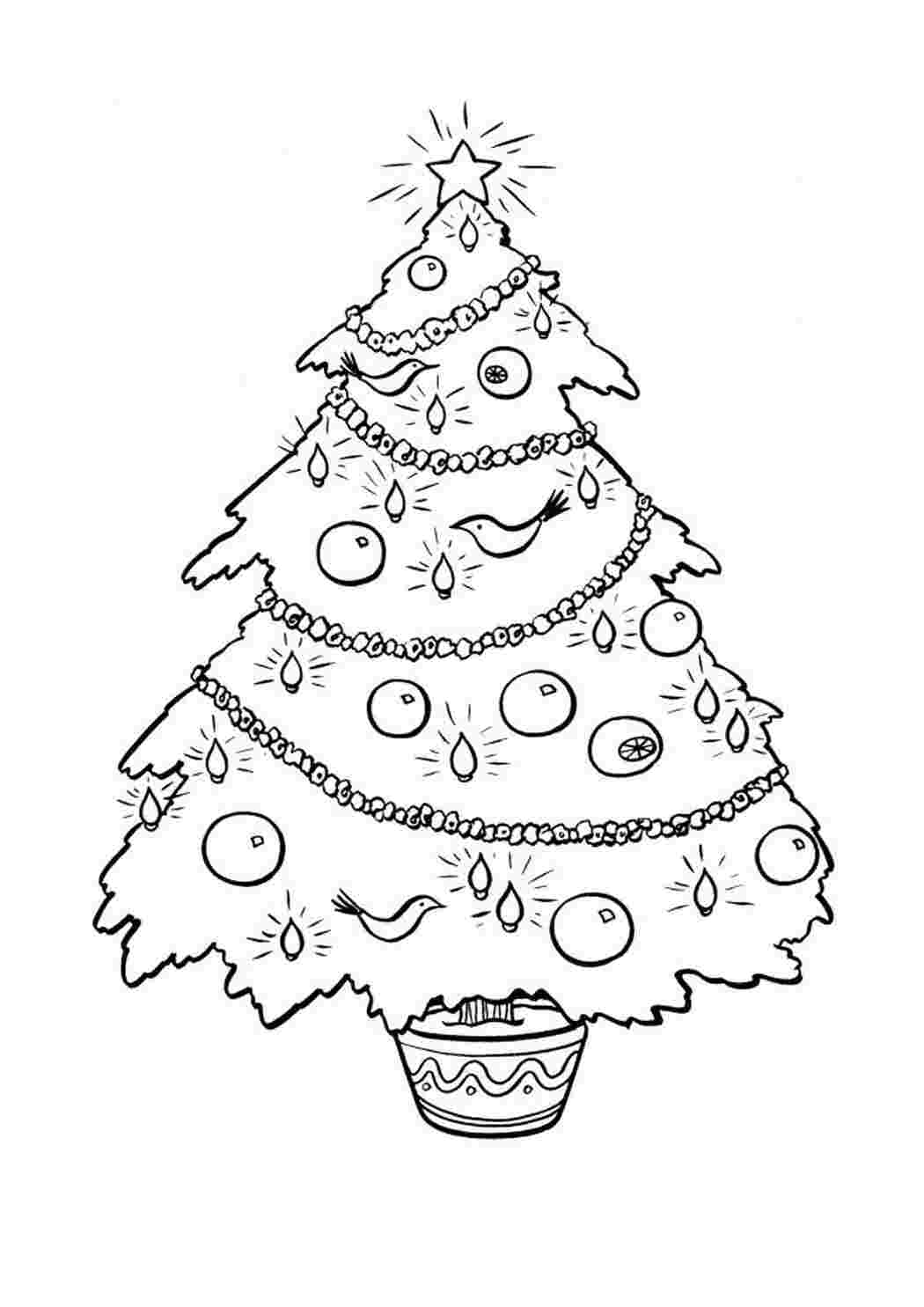 Раскраска Новорічна ялинка