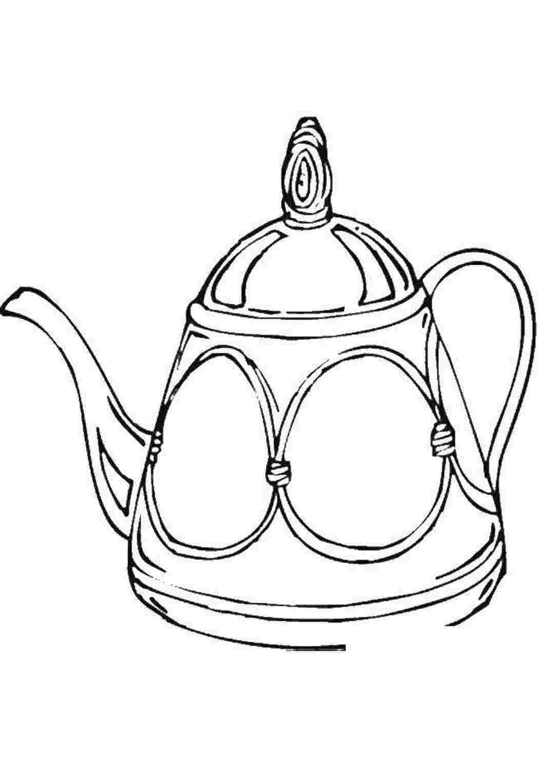 Раскраска Чайник