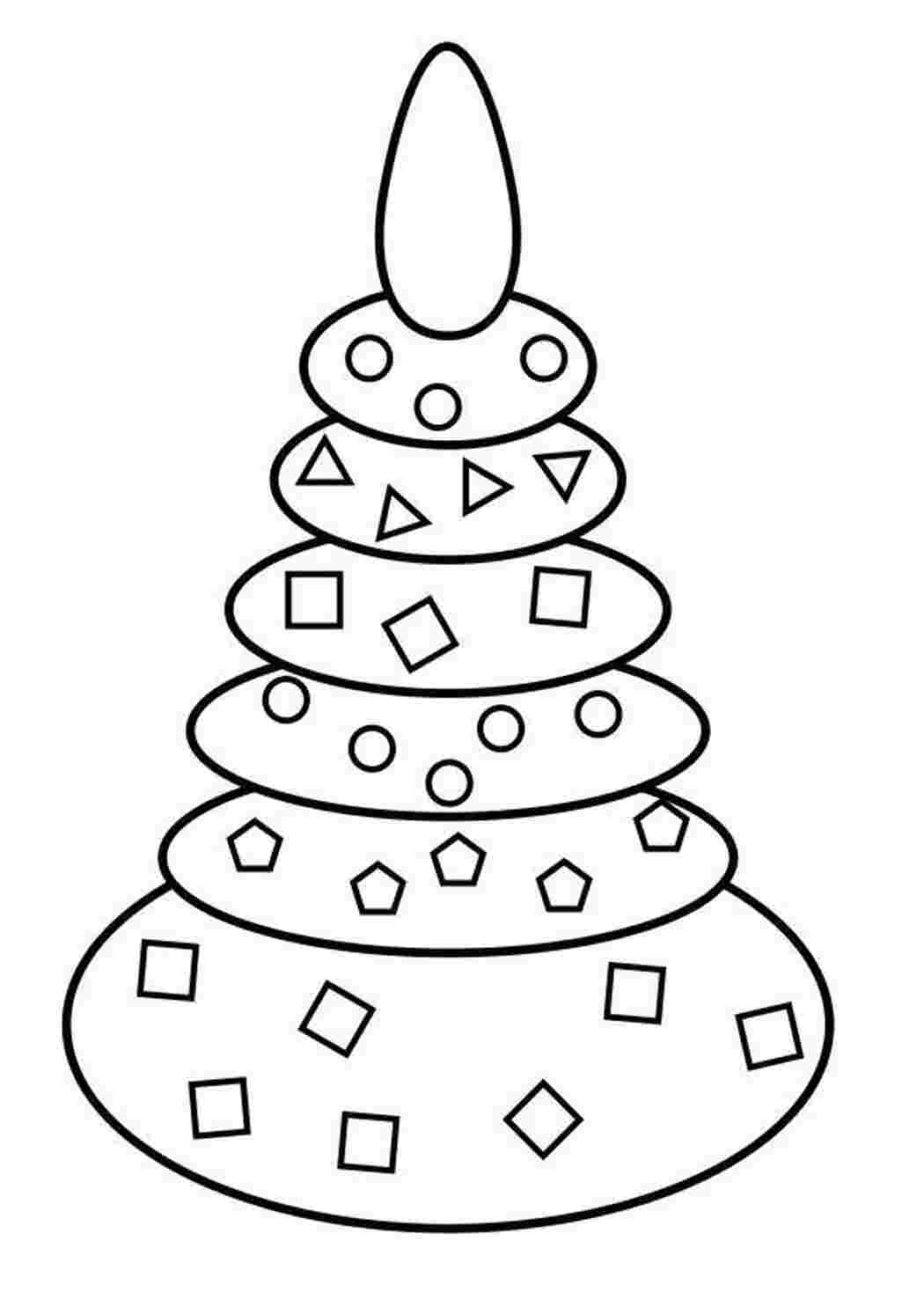 Раскраска Ялинка піраміда