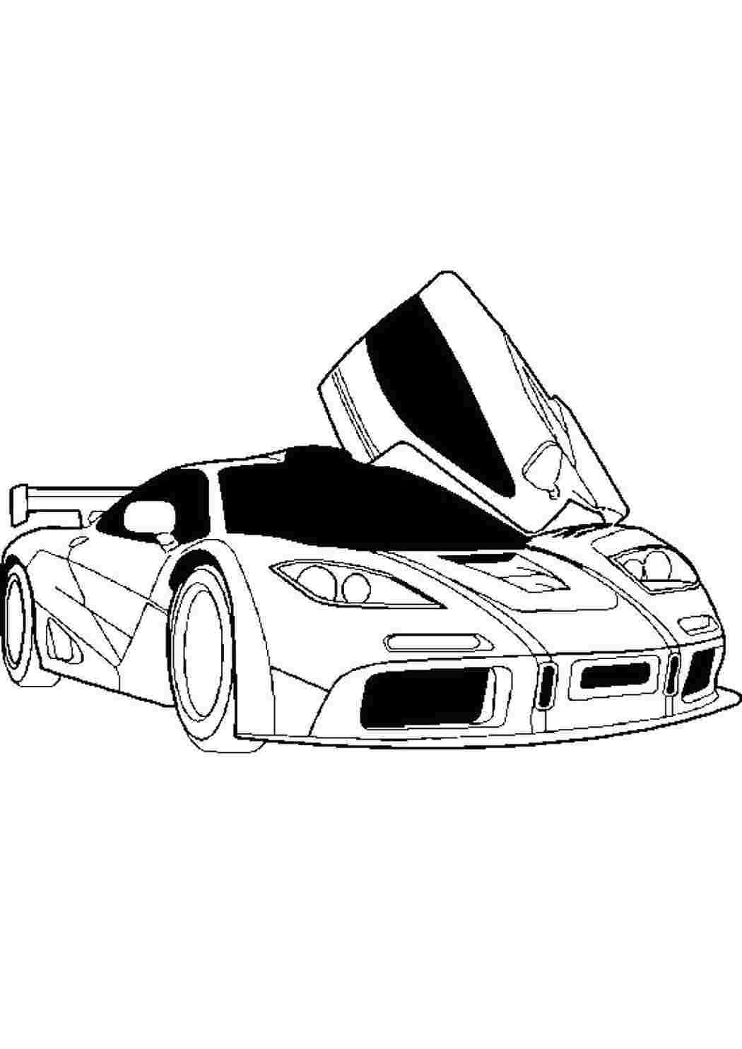 Раскраска Спортивний автомобіль