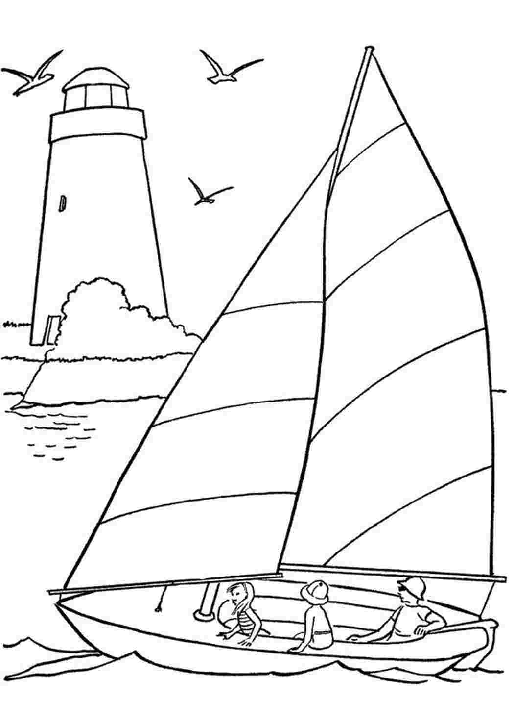 Раскраска Літо море пляж