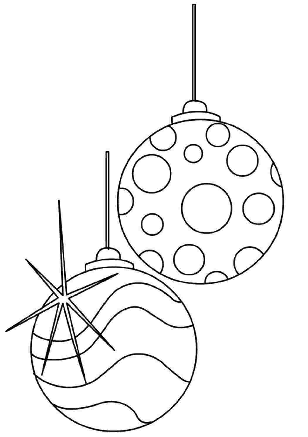 Раскраска Гарні ялинкові прикраси