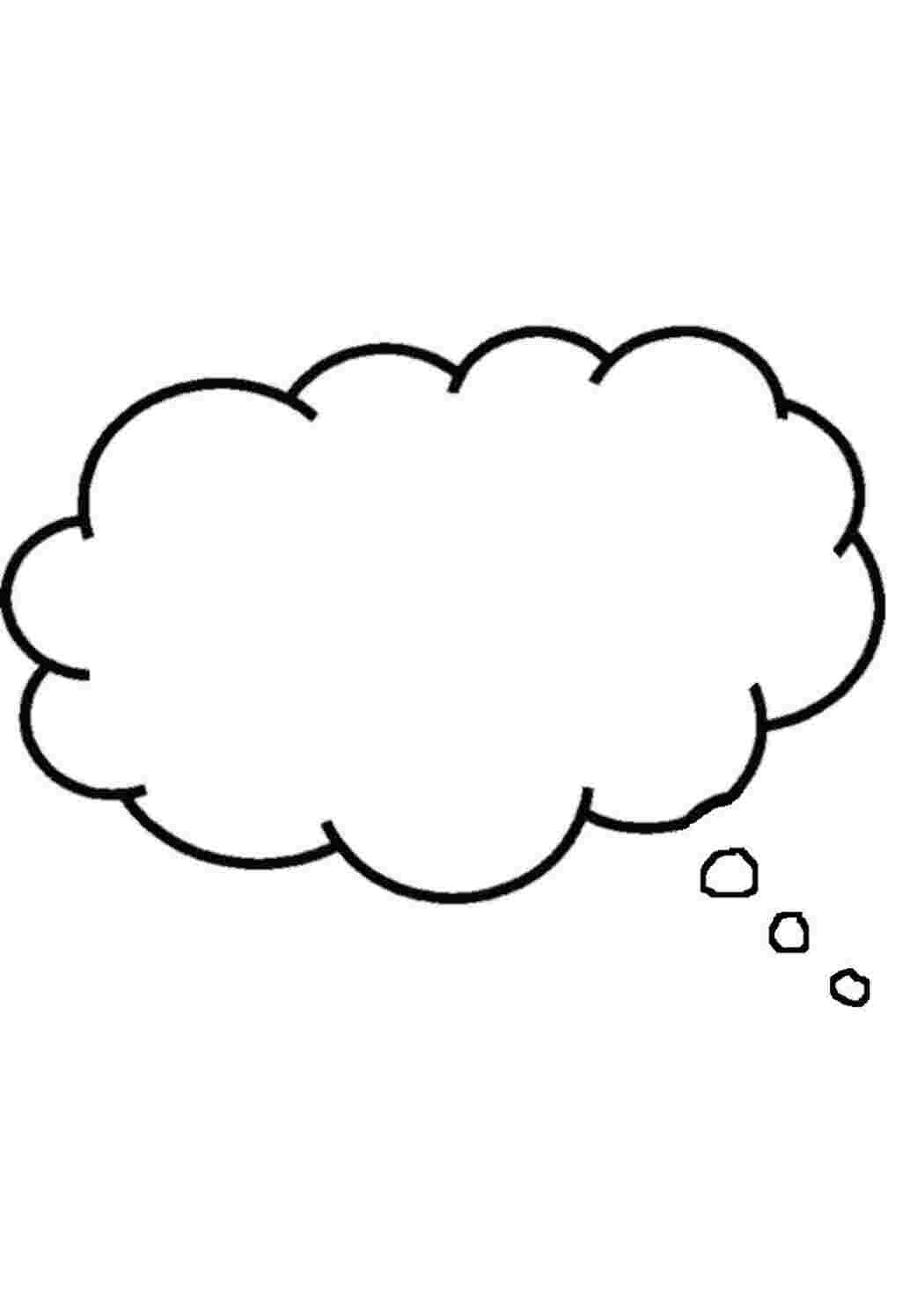 Раскраска Розфарбовки з хмаринками для вирізання Трафарети хмар Шаблони для посібів