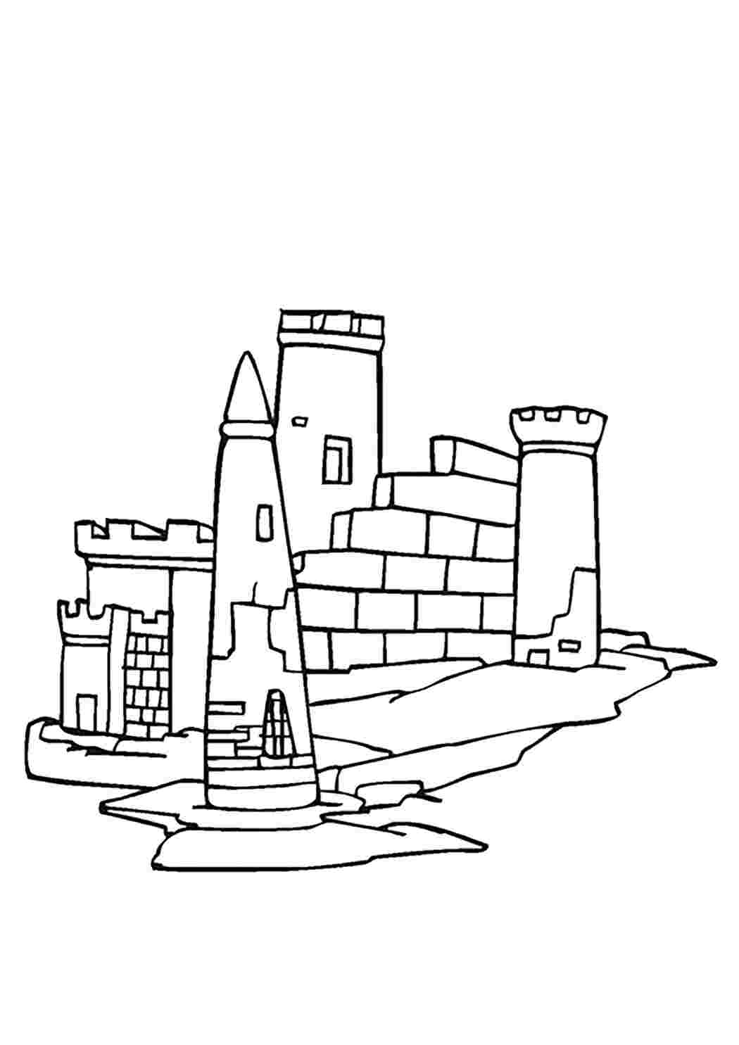 Раскраска розфарбування замок