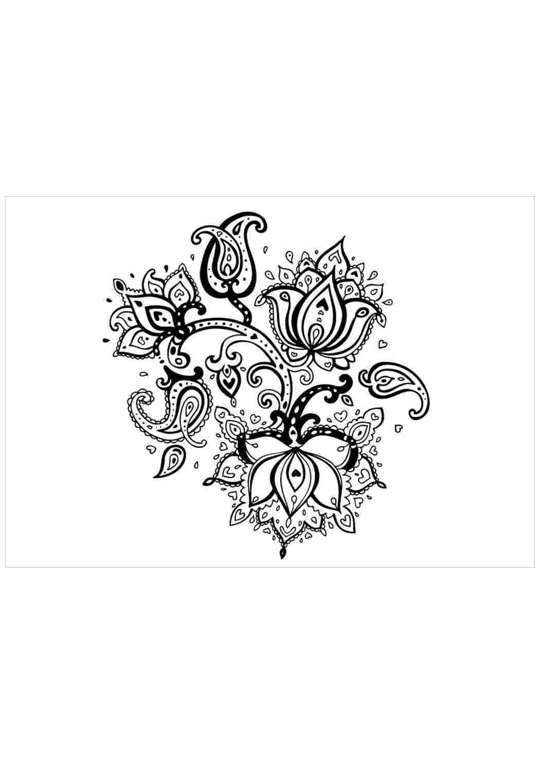 Раскраска Візерунки з квітів