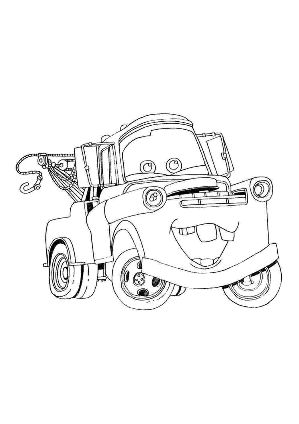Раскраска Веселий автомобіль з машинок