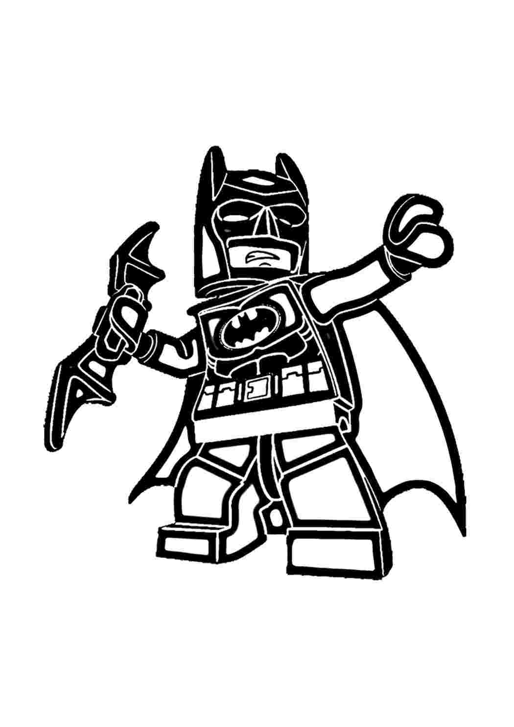 Раскраска Гарні розмальовки Бетмен у Лего