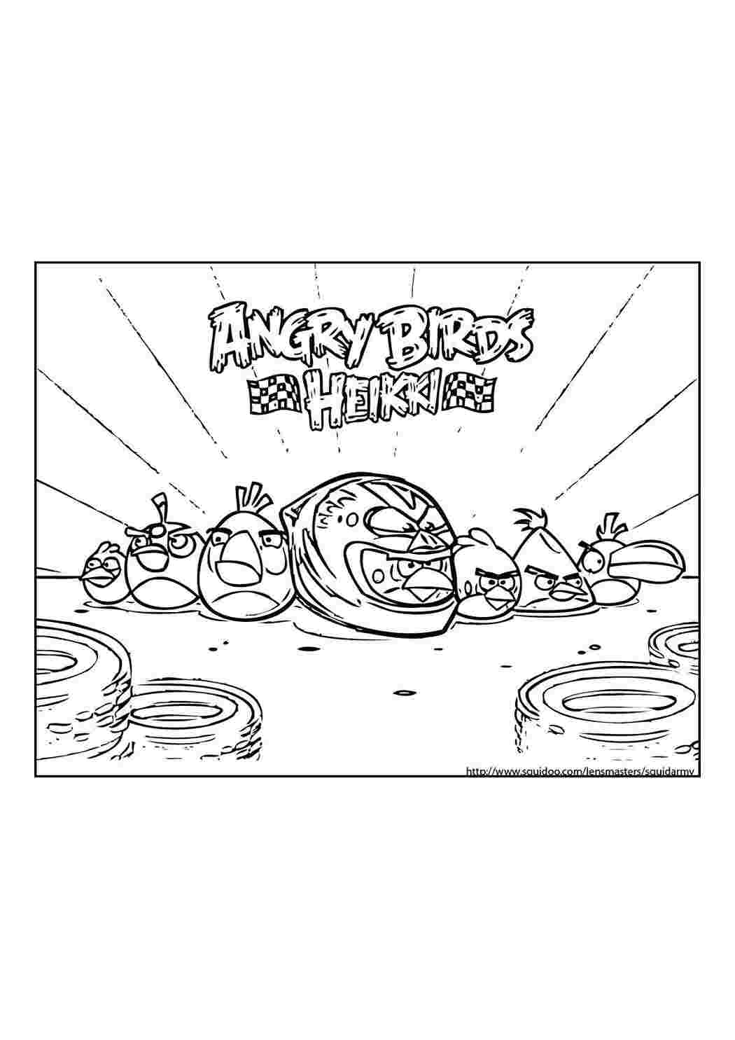 Раскраска Пташки з Angry Birds