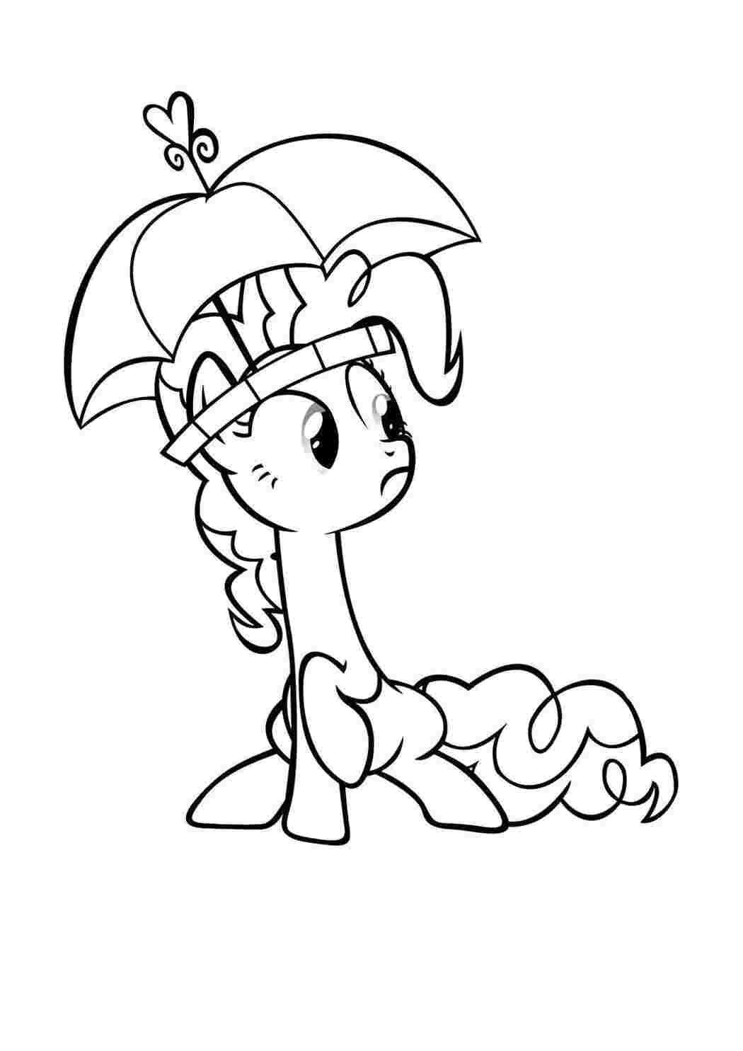 Раскраска Здивована поні з My Little Pony