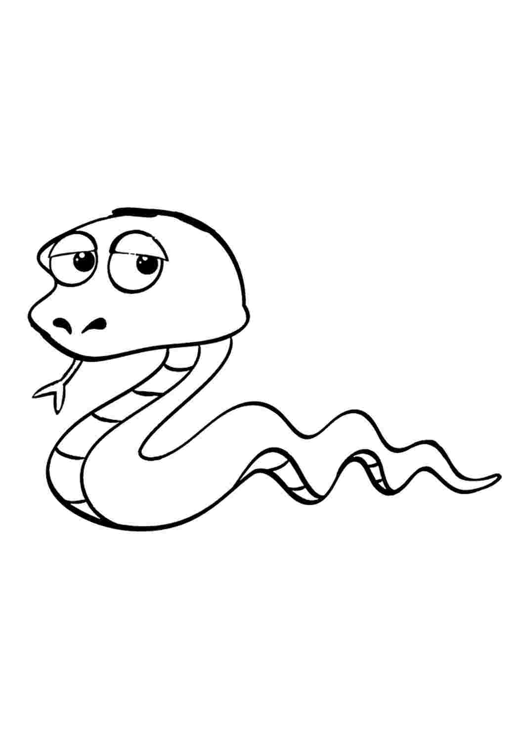 Раскраска Гарні розмальовки Змія дитяча розмальовка небезпечної тварини