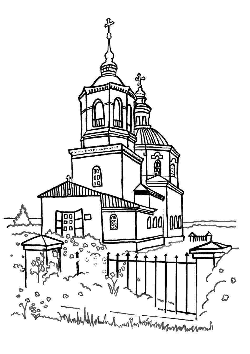 Раскраска Церквушка