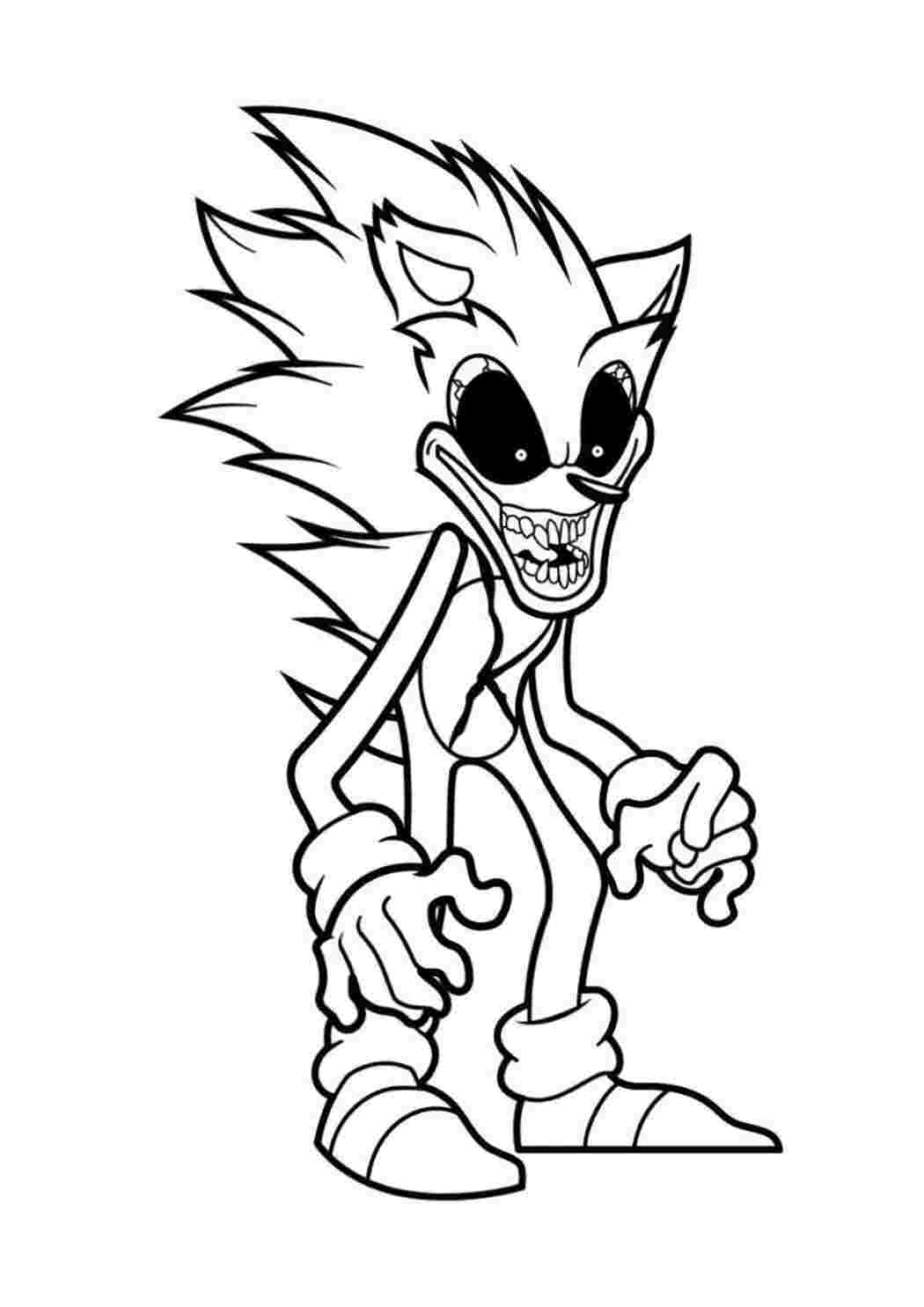 Раскраска Гарні розмальовки Розфарбування FNF Sonic