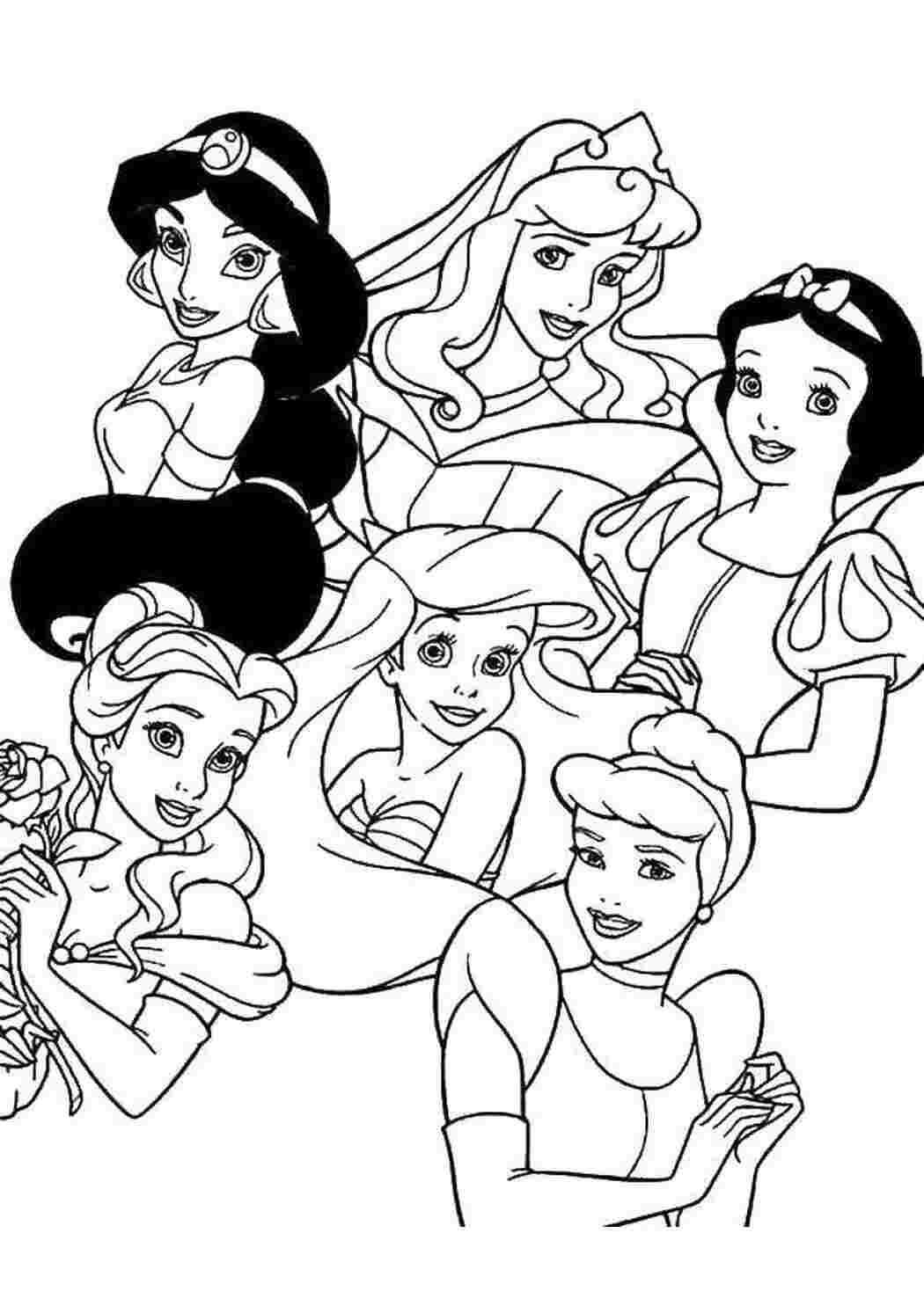 Раскраска Принцеси Діснея