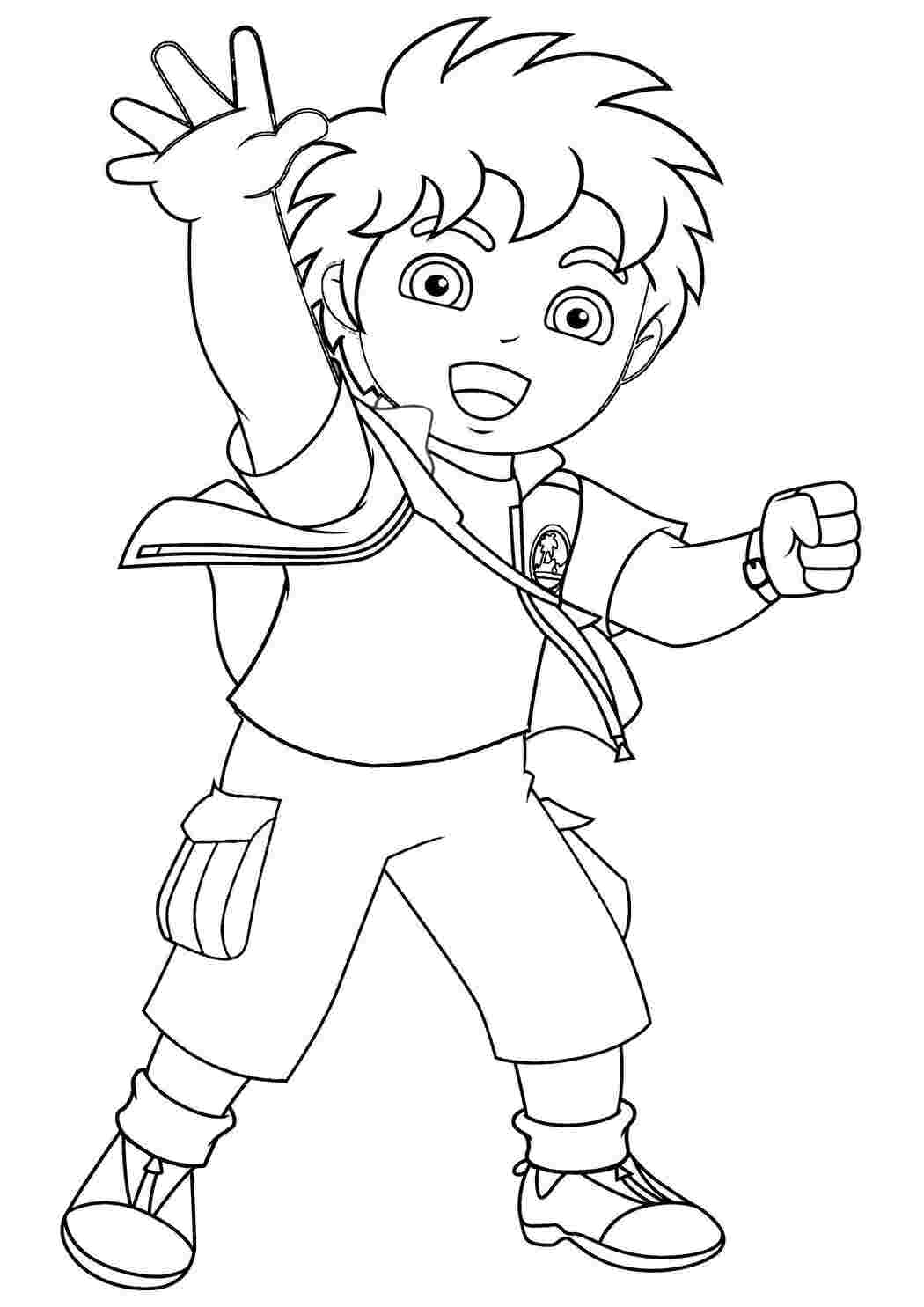 Раскраска Дієго вперед