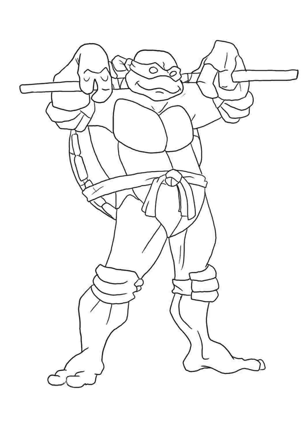 Раскраска Ніндзя черепаха