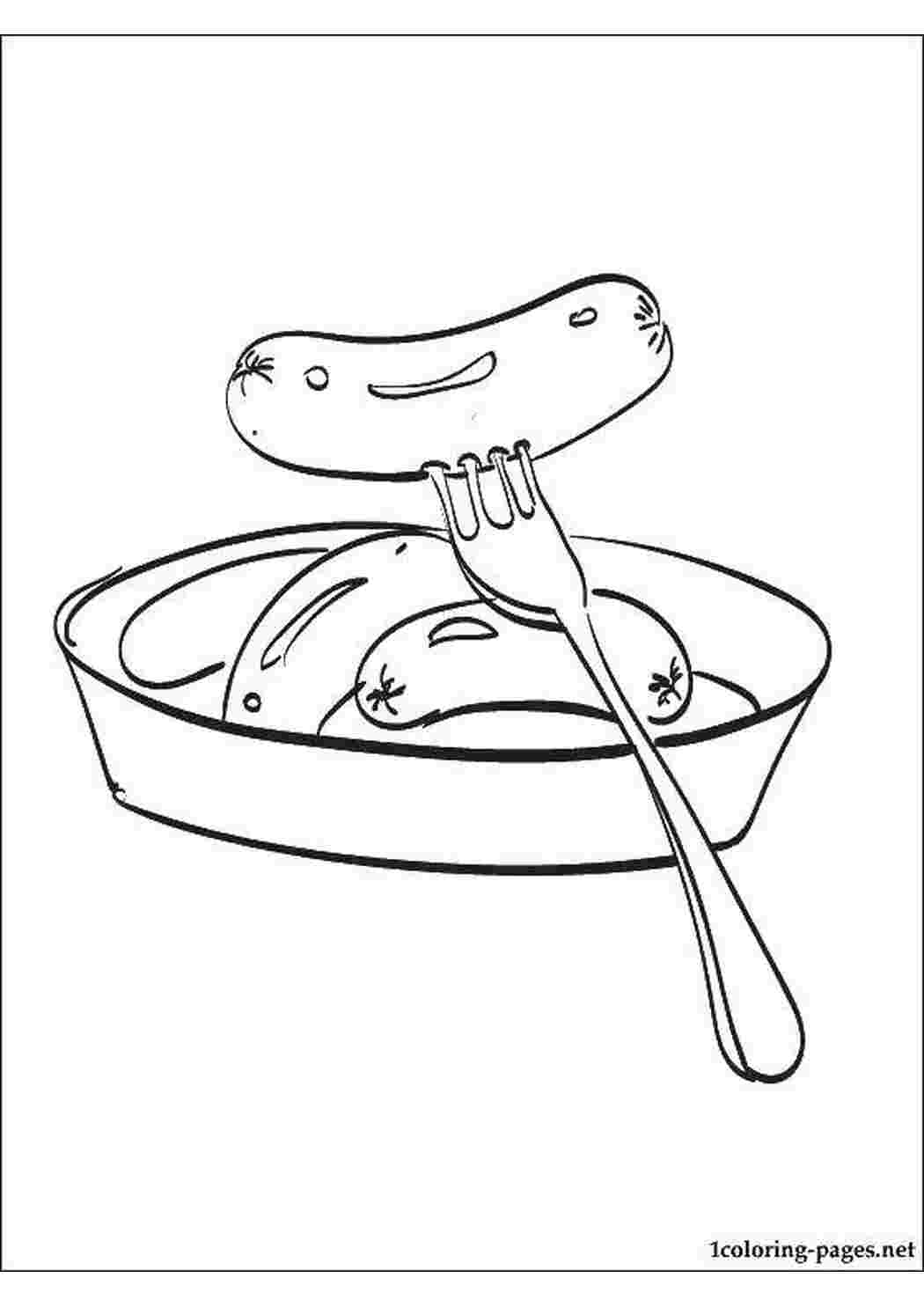 Раскраска ковбаски