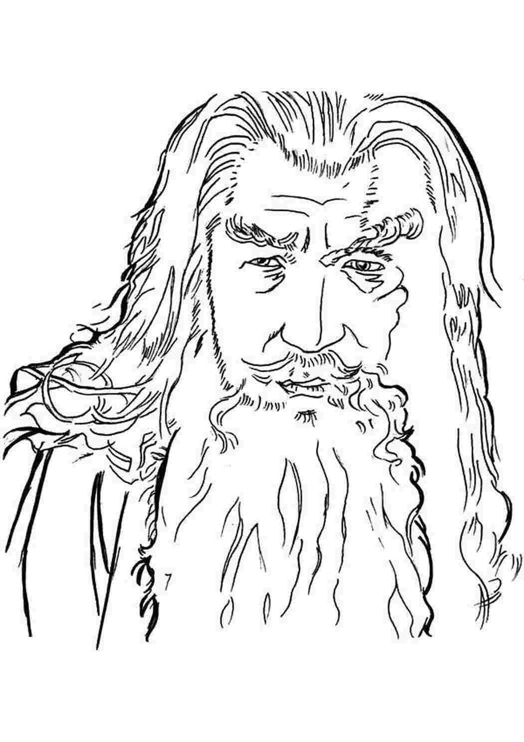 Раскраска Старий Ґендальф